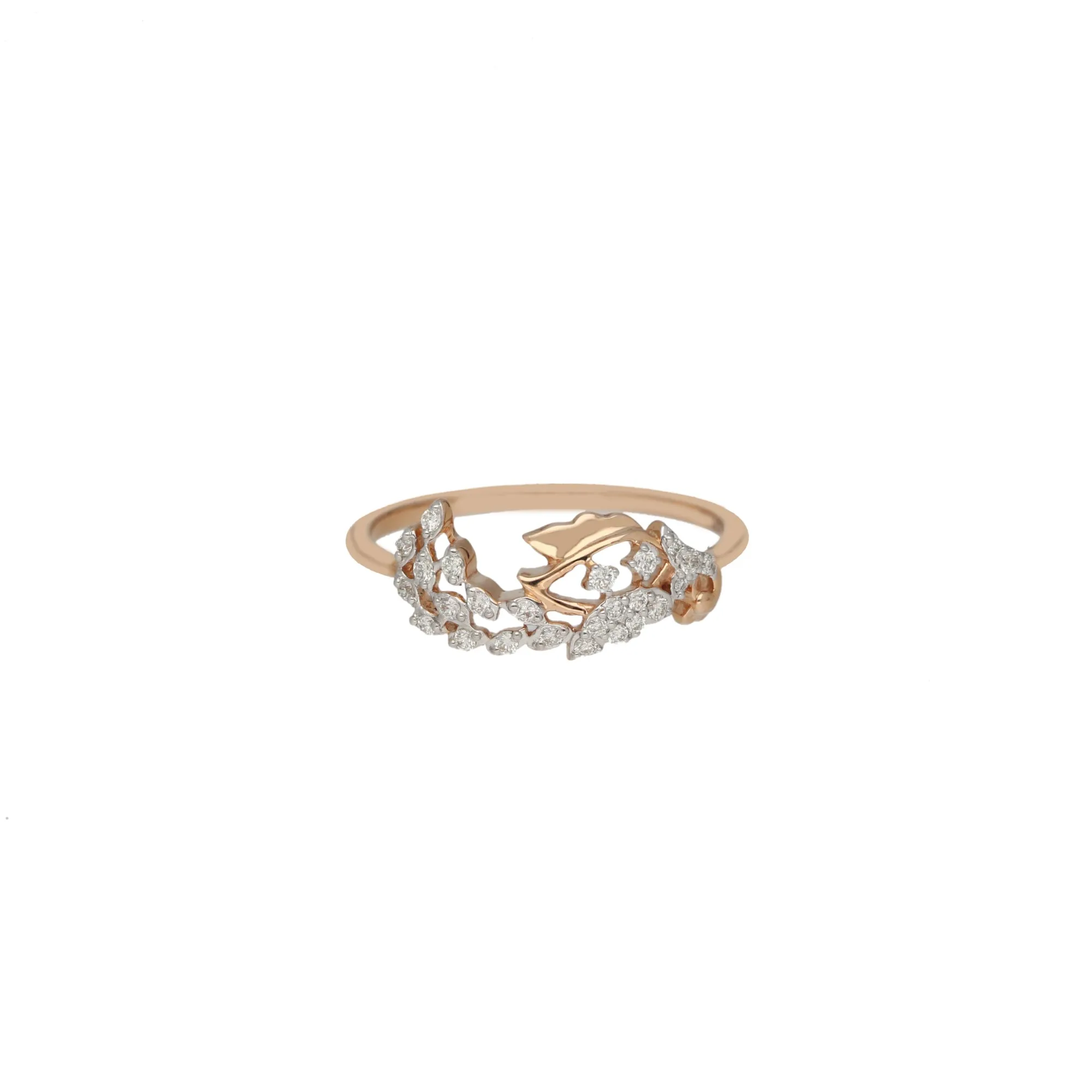 18K Rose Gold & 0.25 Carat Diamond Ring (2.6gm)