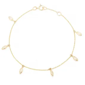 18K Yellow Gold Diamond Chain Bracelet