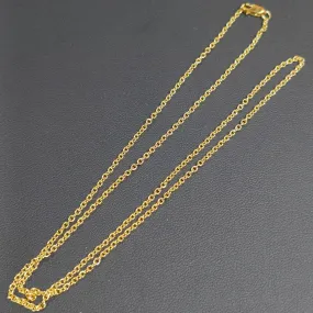 22k / 916 Gold Solid Wan zi Necklace Thin