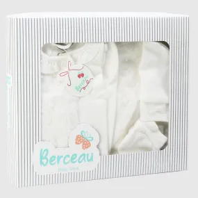 4-Piece White Baby Layette Set