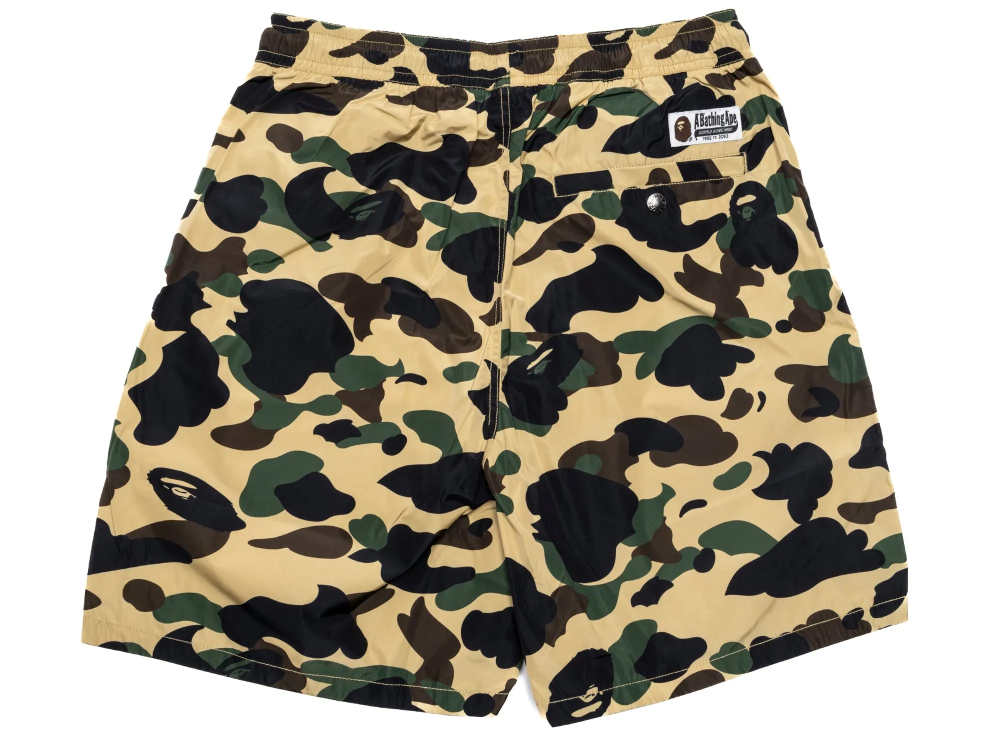 A Bathing Ape 1st Camo Beach Shorts in Yellow