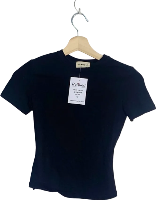 Adanola Black Fitted T-Shirt UK XS