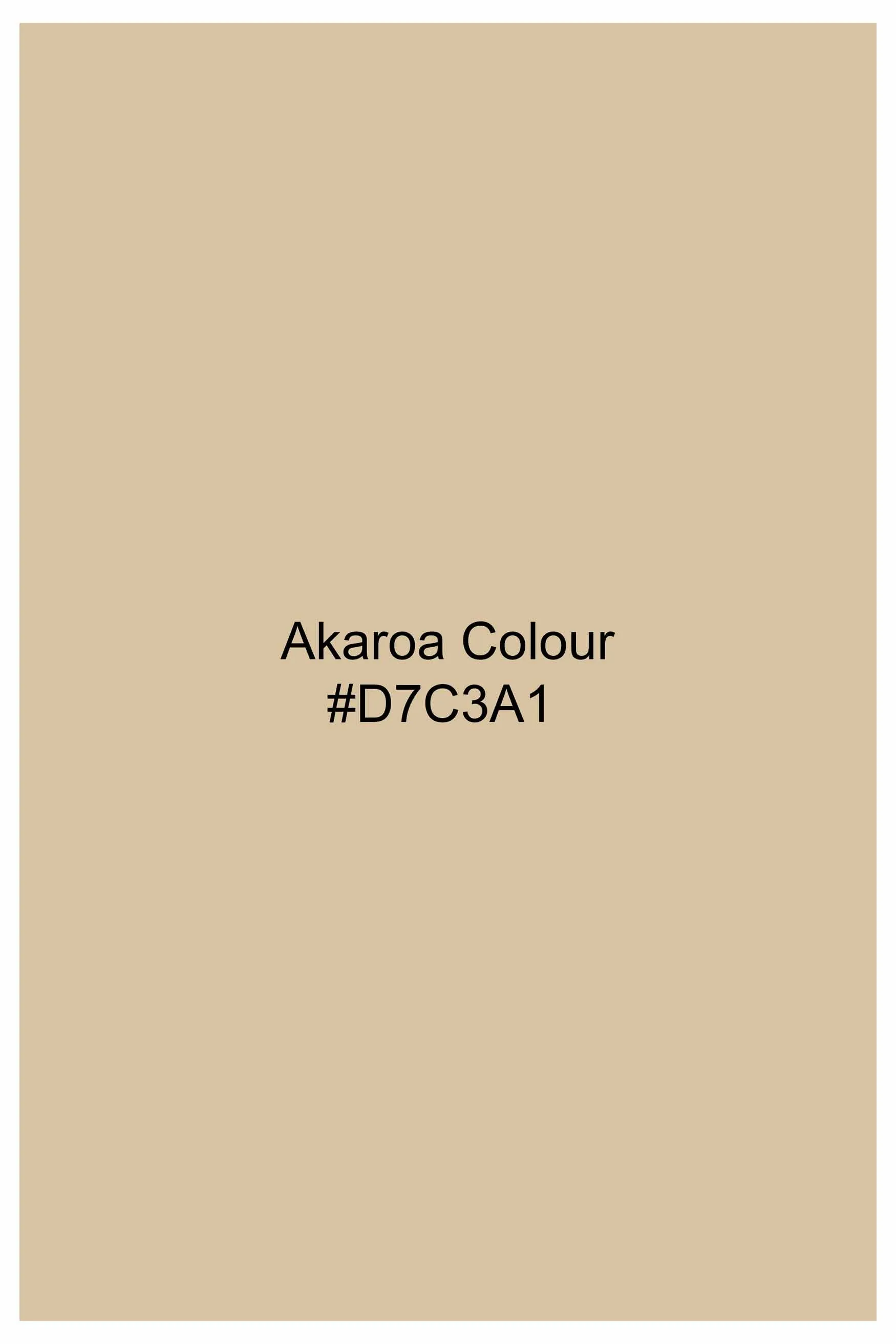 Akaroa Brown Subtle Sheen Super Soft Premium Cotton Mandarin Shirt