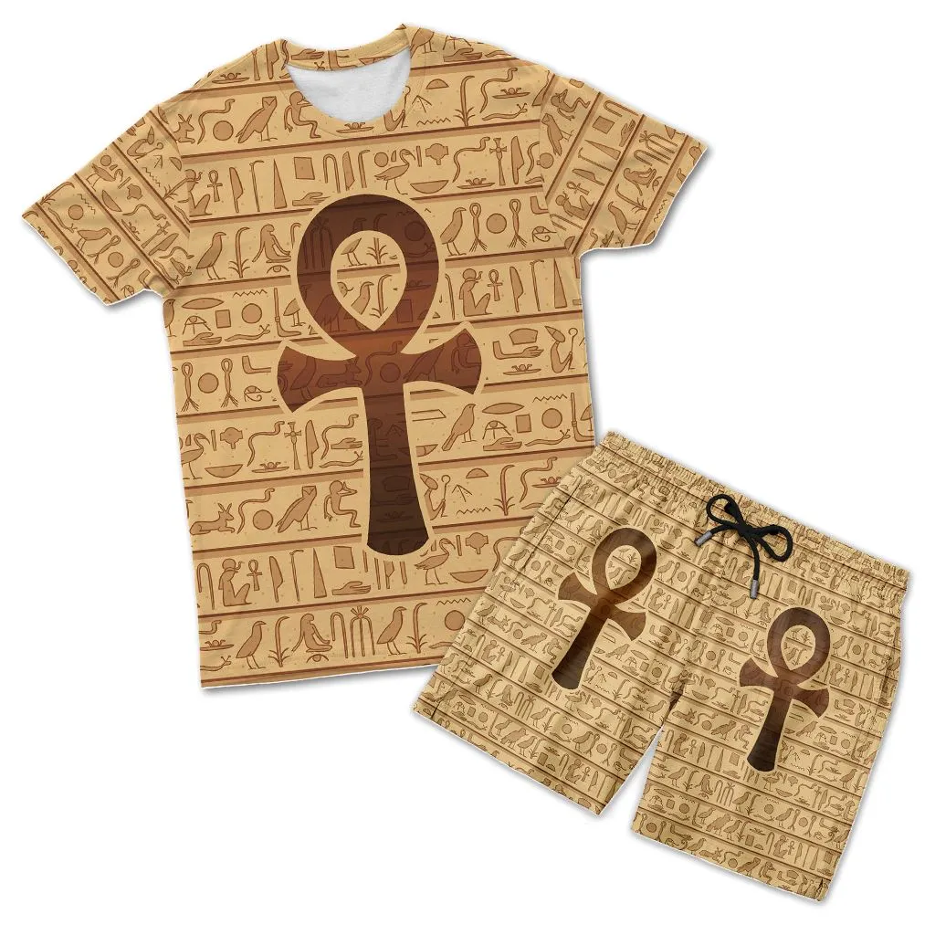 Ankh Symbol T-shirt and Shorts Set