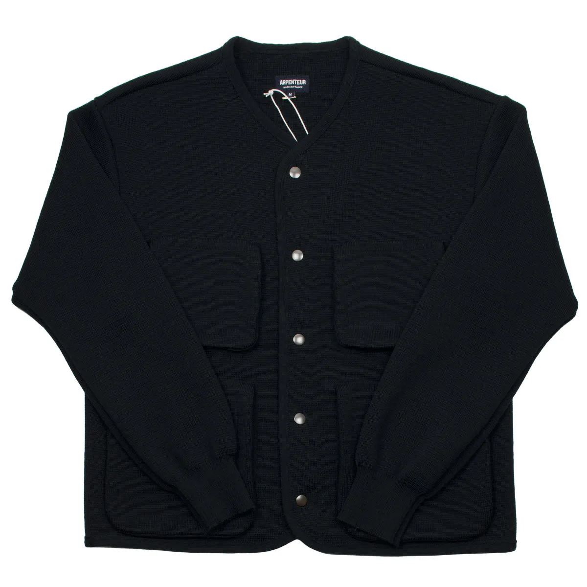 Arpenteur - George Merino Milano Wool Snap Cardigan - Navy