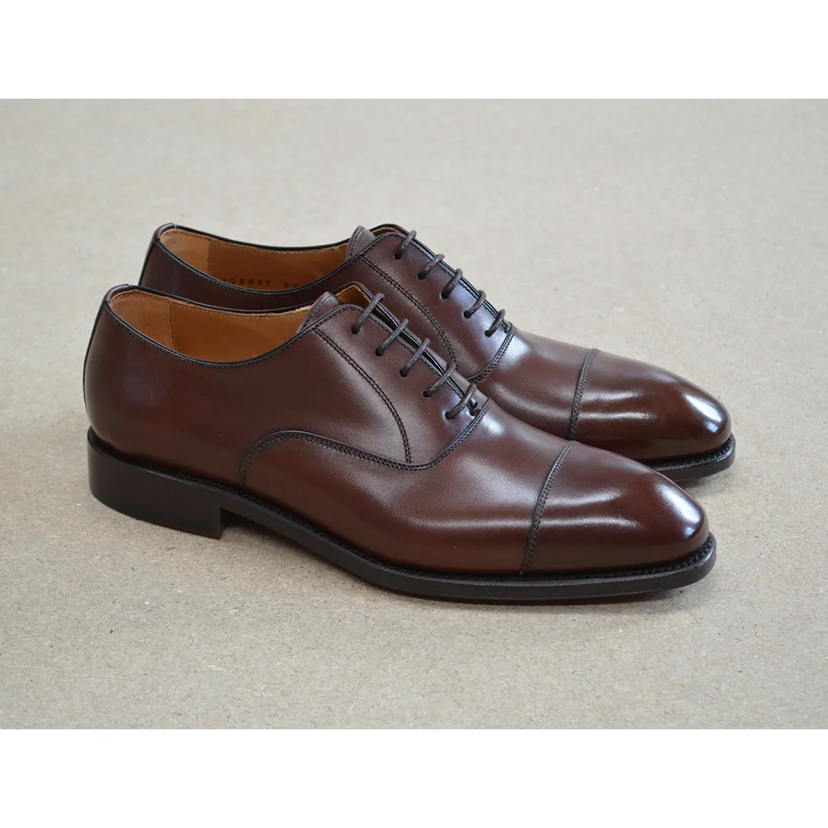 Berwick 1707 Straight Cap Oxford (5217) -Moka