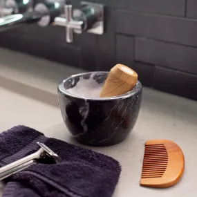 Black Marble Shave Bowl