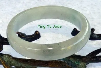 Calm Your Spirit Smoky Hues Old Mine Jadeite Bangle Bracelet 57.5mm (BB2683)