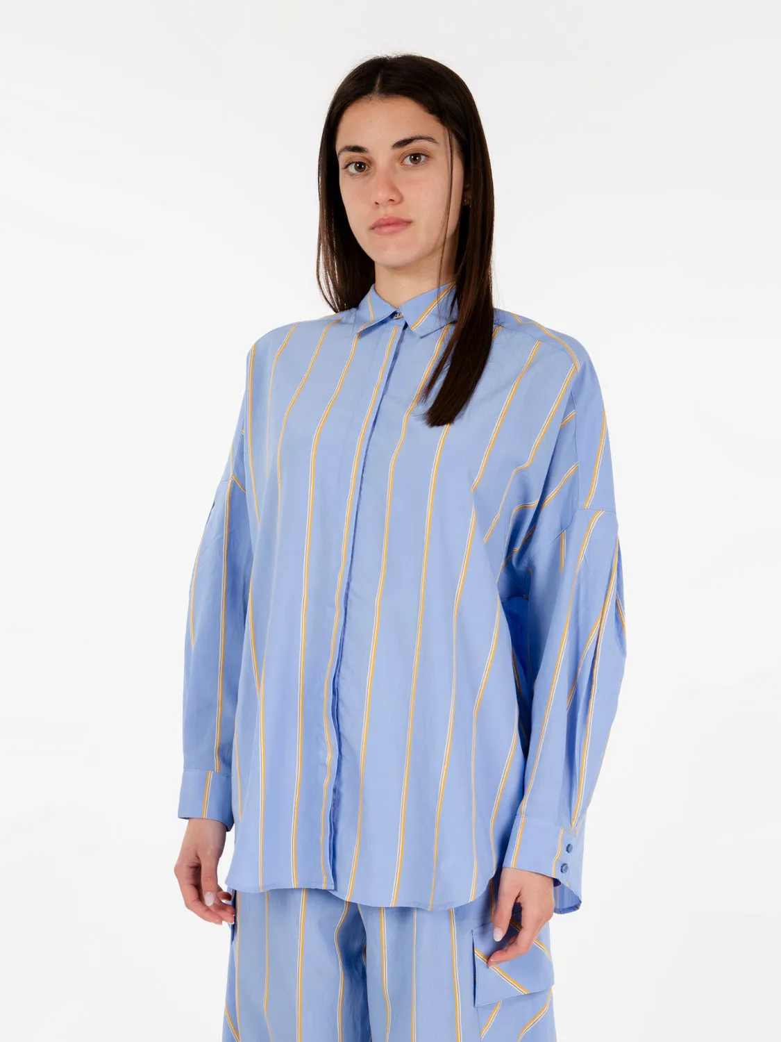 Camicia a righe Celona azzurro