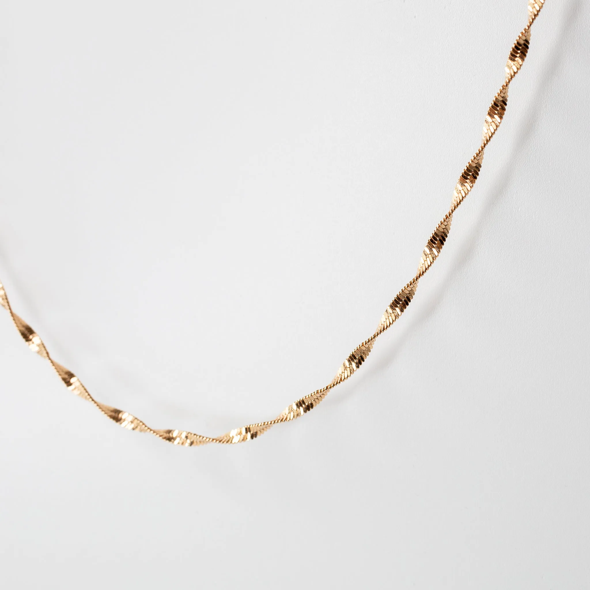 Cheri Twisted Herringbone Chain Necklace