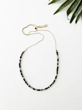 confetti necklace - black mix