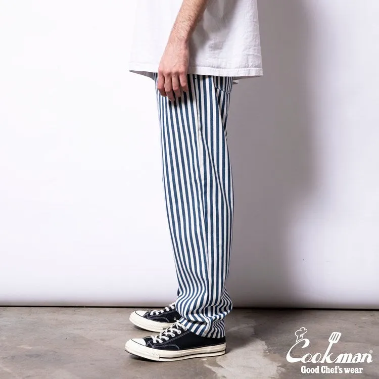 Cookman Chef Pants - Cabana Stripe : Blue