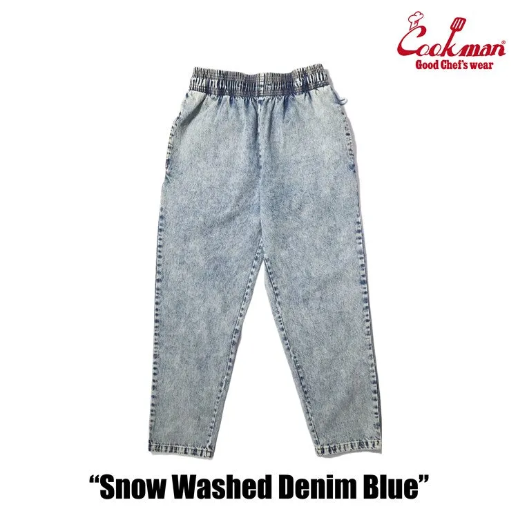 Cookman Chef Pants - Snow Washed Denim : Blue