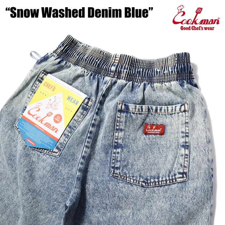 Cookman Chef Pants - Snow Washed Denim : Blue