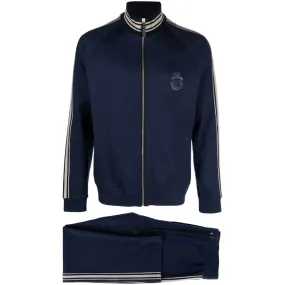 Crest-Motif Side-Stripe Tracksuit