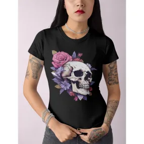 Damen T-Shirt mit Totenkopf Motiv "Boho Skull"