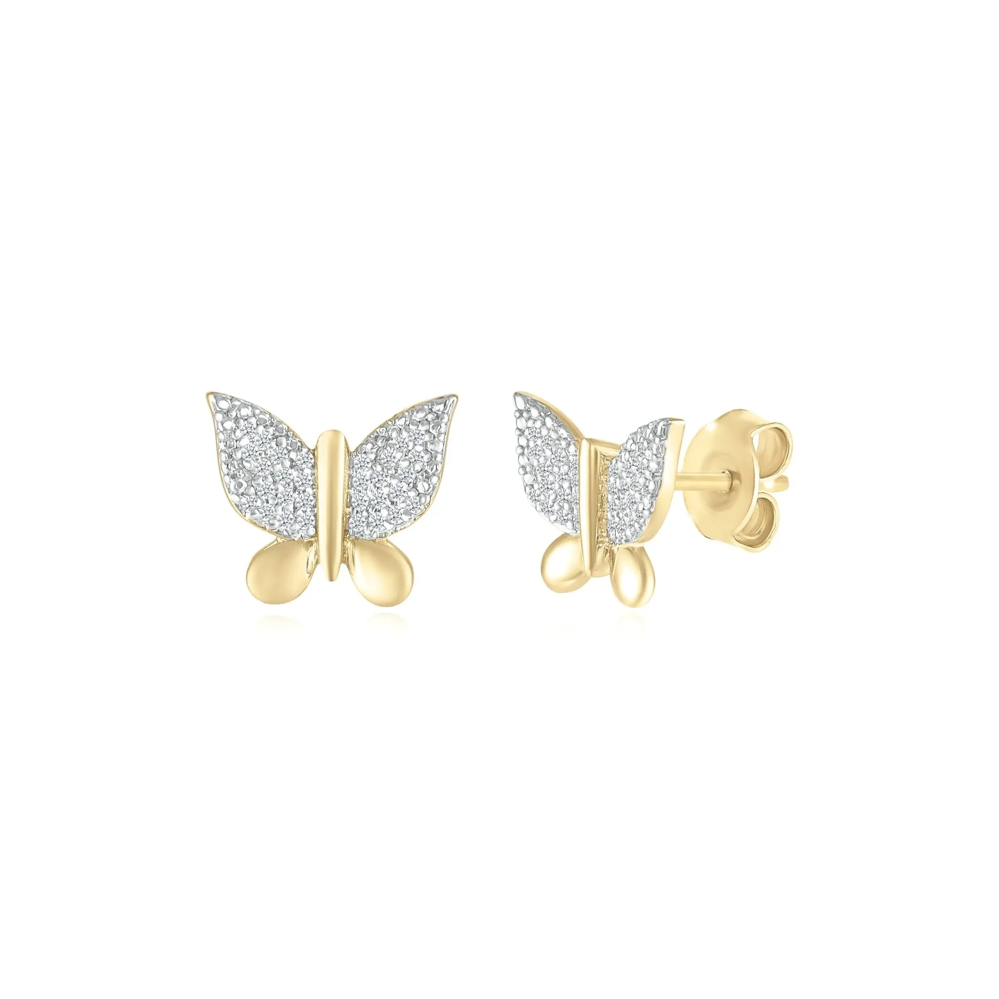 Diamond Butterfly Earrings