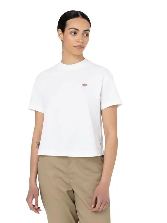 Dickies Oakport DK0A4Y8LWHX women's short sleeve t-shirt white