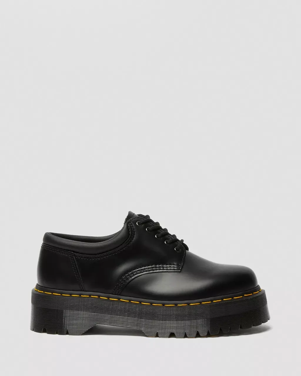 Doc Martens UNISEX 8053 LEATHER PLATFORM CASUAL SHOES (Polished Black)