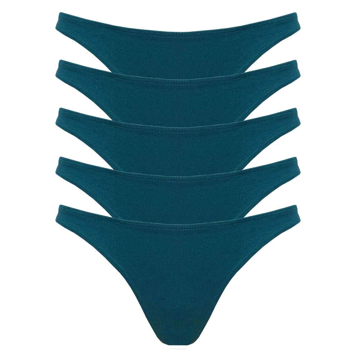 {Emerald green} organic thong