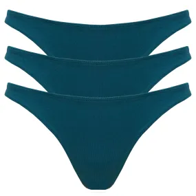 {Emerald green} organic thong