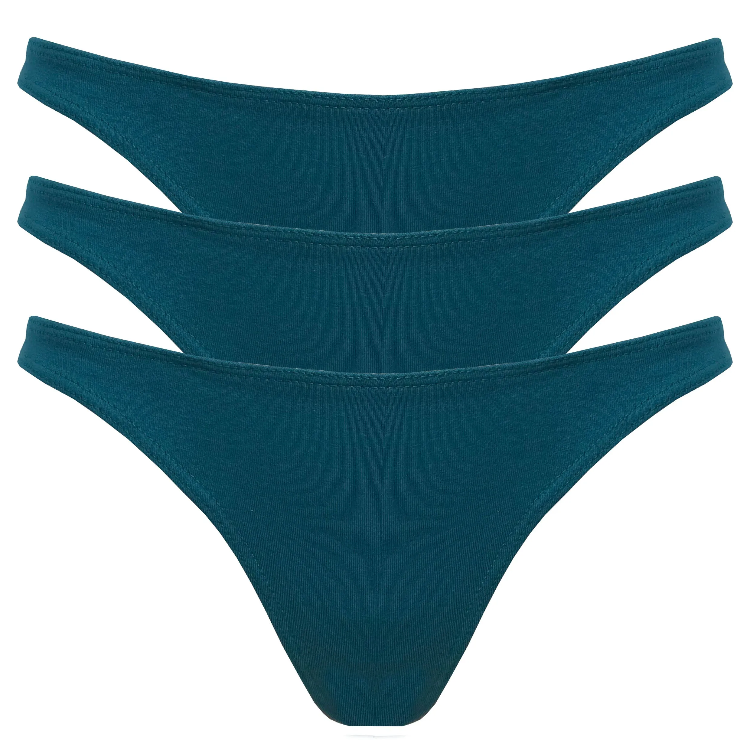 {Emerald green} organic thong