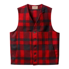 Gilet Uomo Filson Mackinaw Wool Vest Rosso / Nero