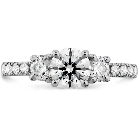 Hearts On Fire Destiny Three Stone Diamond Engagement Ring