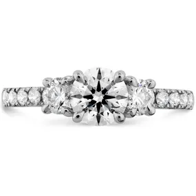 Hearts On Fire Destiny Three Stone Diamond Engagement Ring