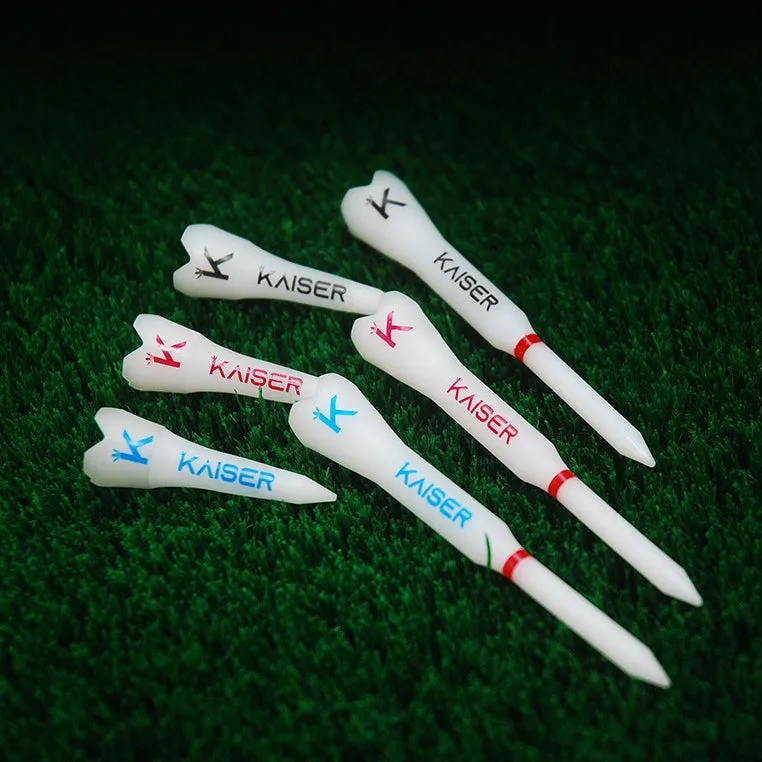 KAISER T4 Golf Tees Day Night Gifts Accessory Sets/ Long 4pcs Short 3pcs/ distance increase luminous anti-slicing Height fix Holders Glow in Dark Light up Flashing Made in Korea