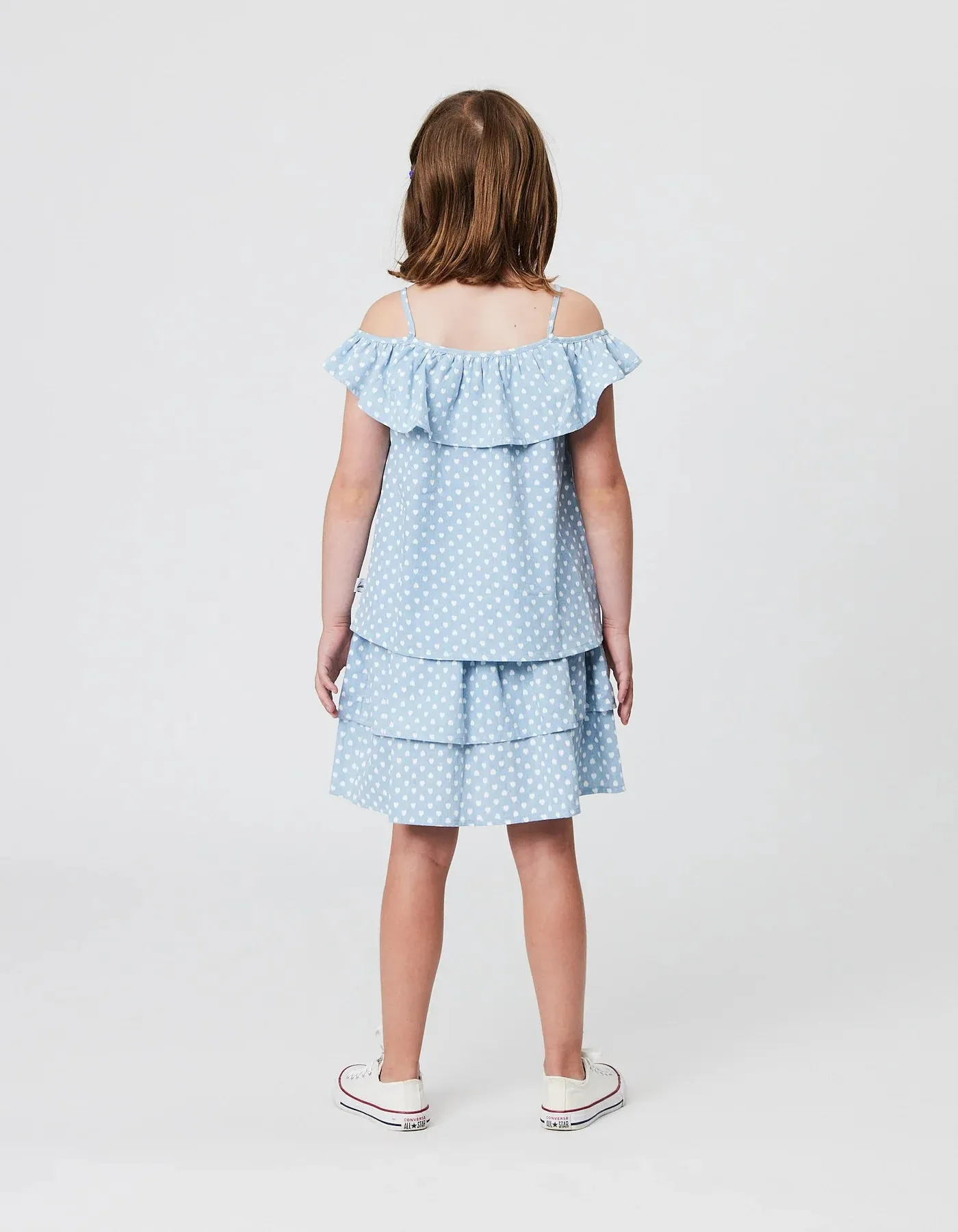 Kissed Hearts Chambray Rara Skirt