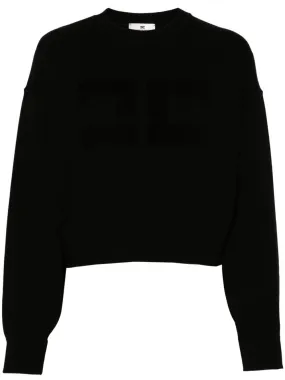 LOGO EMBROIDERED CROPPED SWEATSHIRT