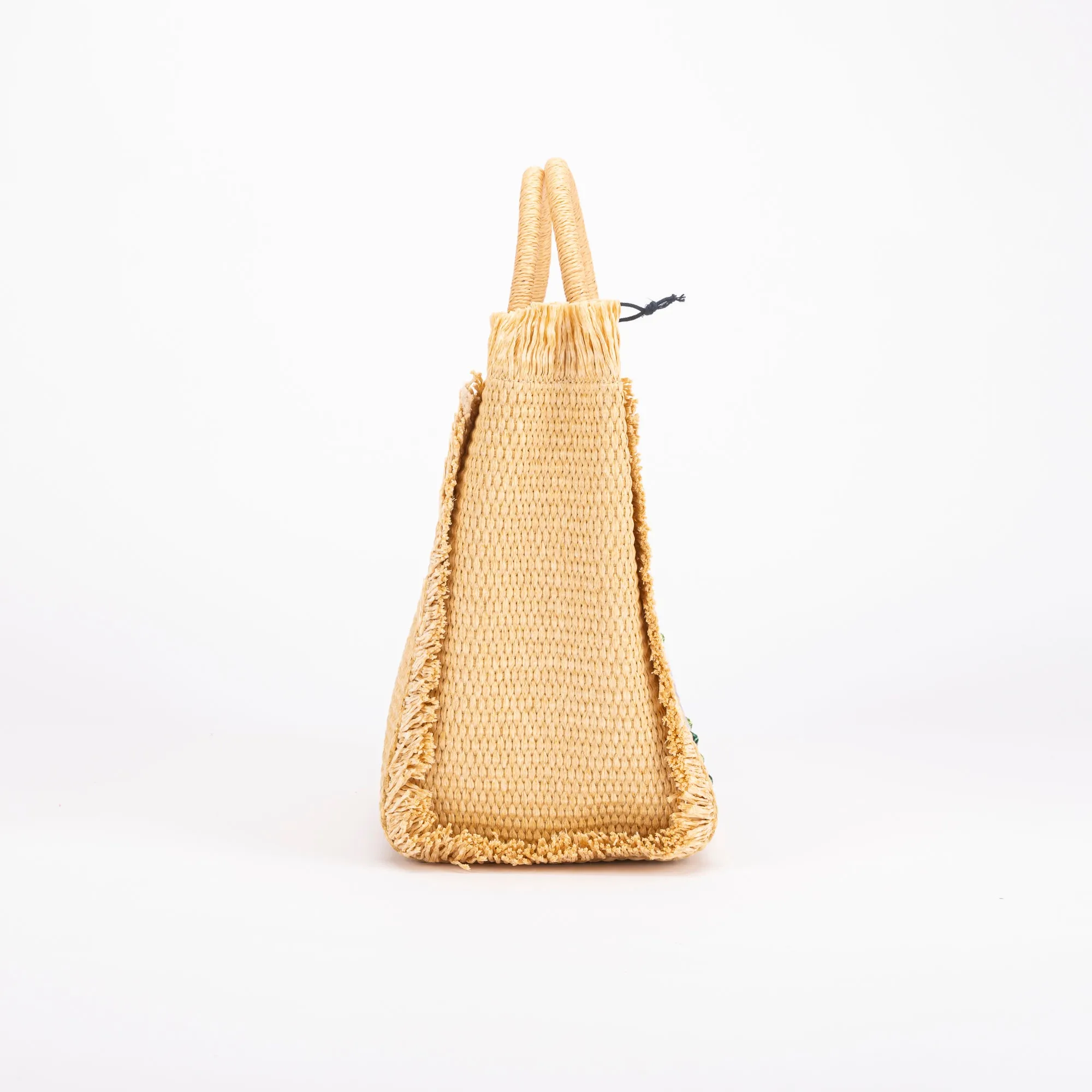 Mc2 Saint Barth borsa colette straw raffia strass