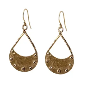 Midi RIVETED Teardrop Earrings - Bronze