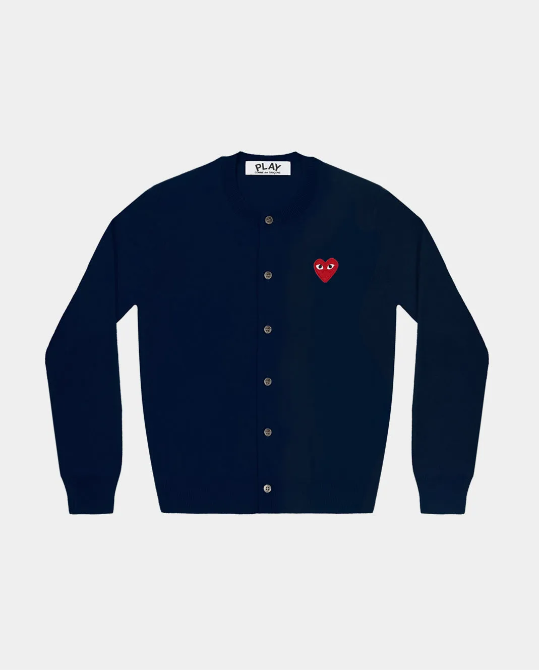 N007 RED HEART CARDIGAN/ NAVY