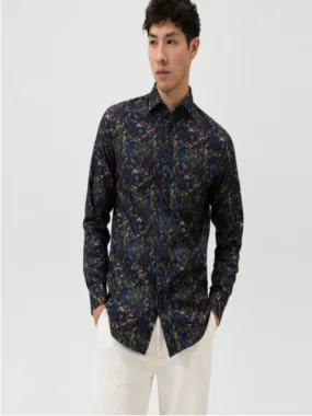 Olymp CASUAL Modern Fit Winter Textured Print Shirt - New AW22