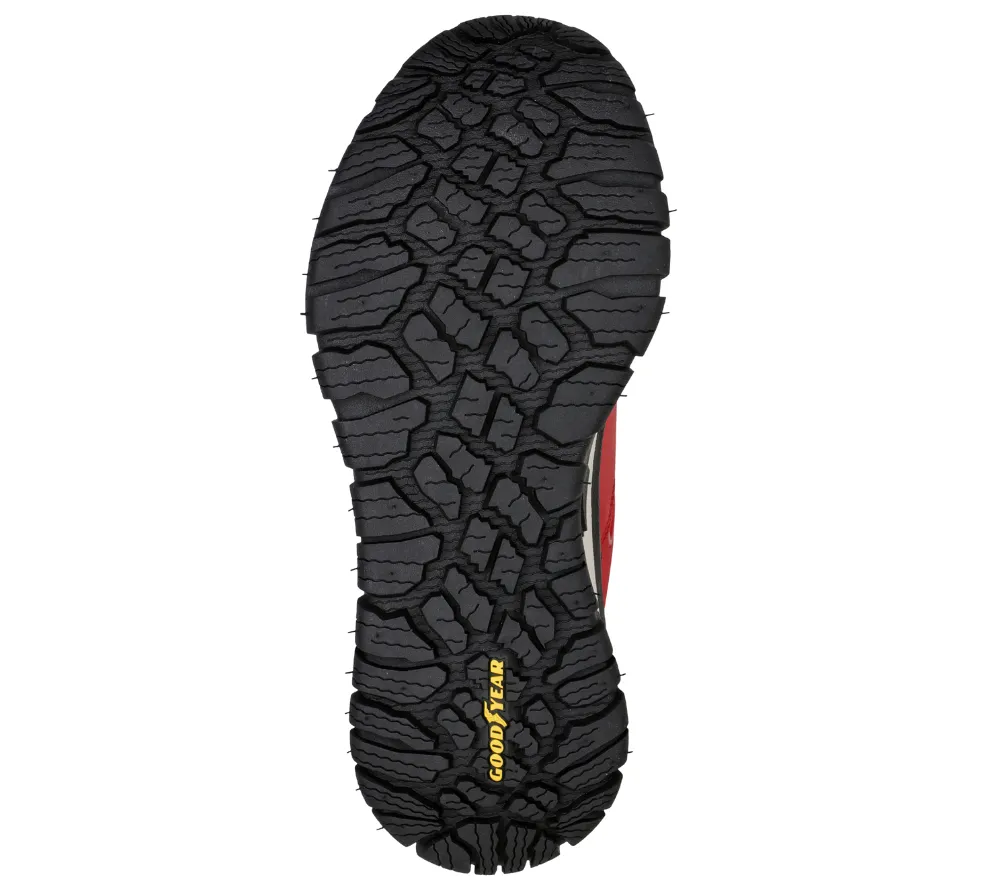 Pantofi sport, barbati, SKECHERS WATER REPELLENT Arch Fit Road Walker, 237333-RDBK rosu, piele ecologica