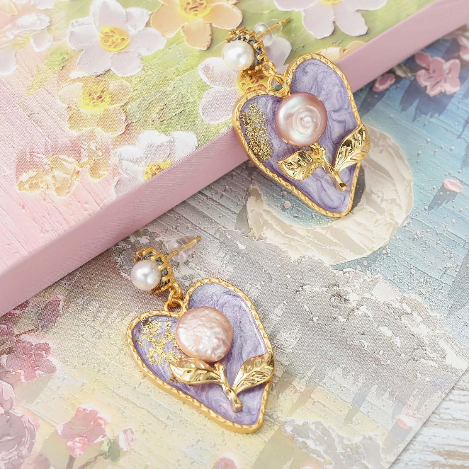 Pearl Lilac Earrings