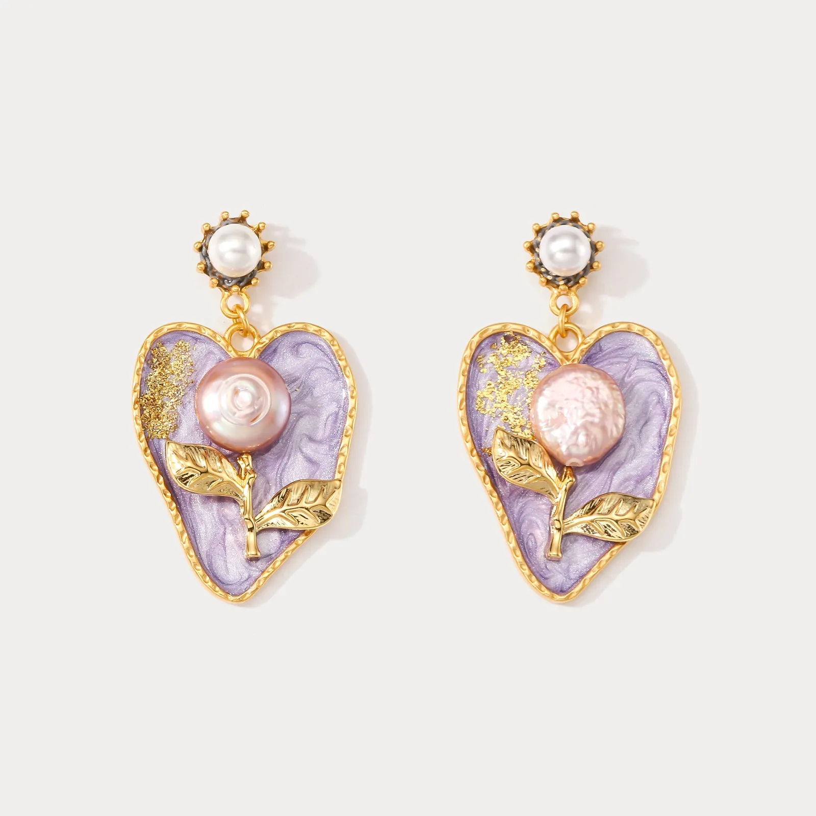 Pearl Lilac Earrings