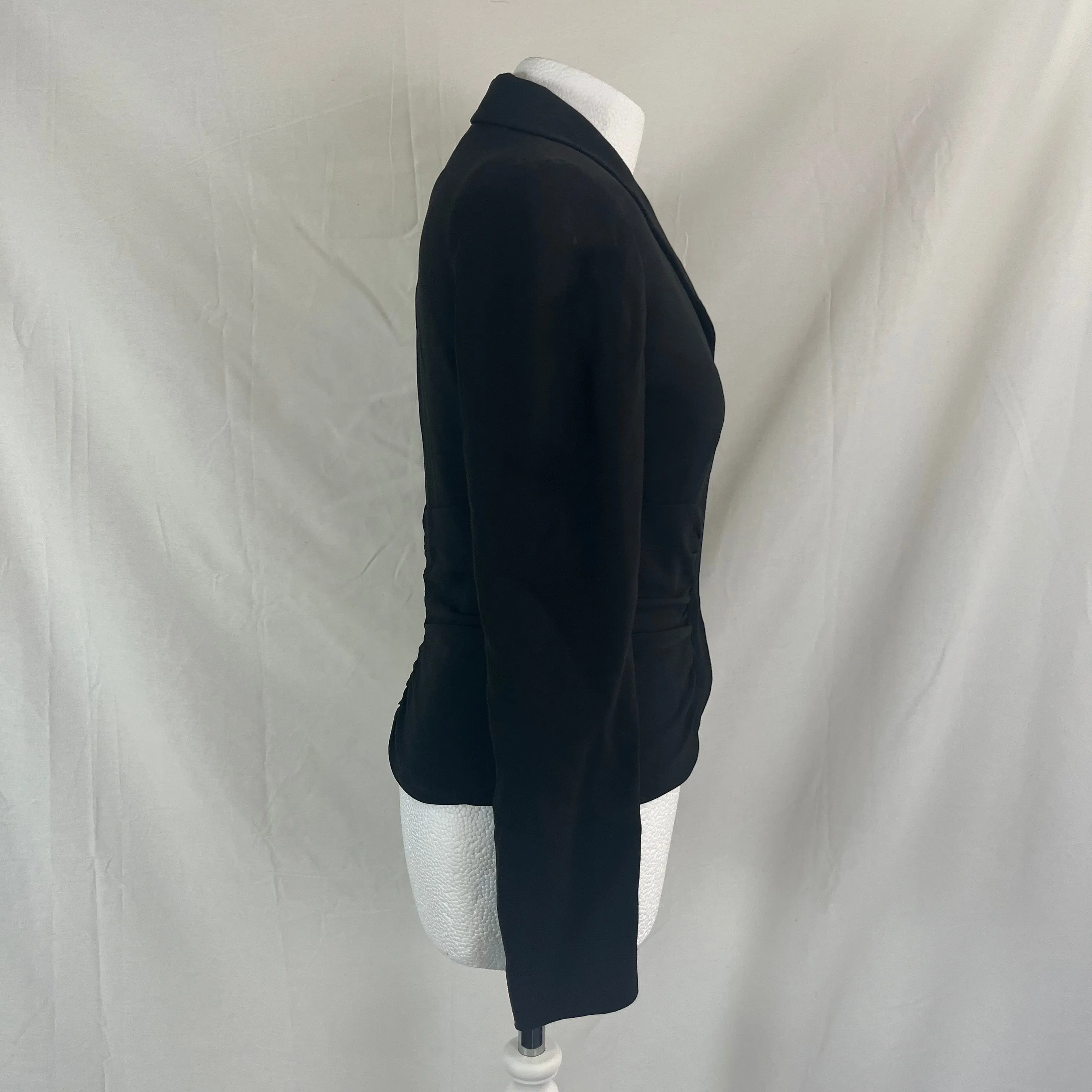 Prada Black Vintage Wool Crepe Zippered Jacket S