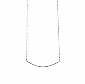 Rounded Bar Sterling Silver Necklace