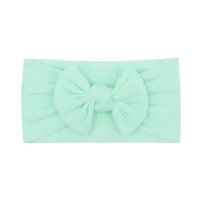 Soft Solid Colour Nylon Baby Headband in Mint