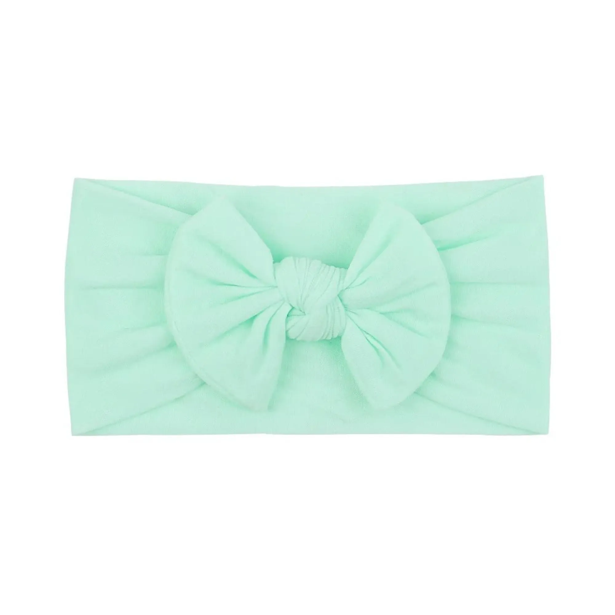 Soft Solid Colour Nylon Baby Headband in Mint