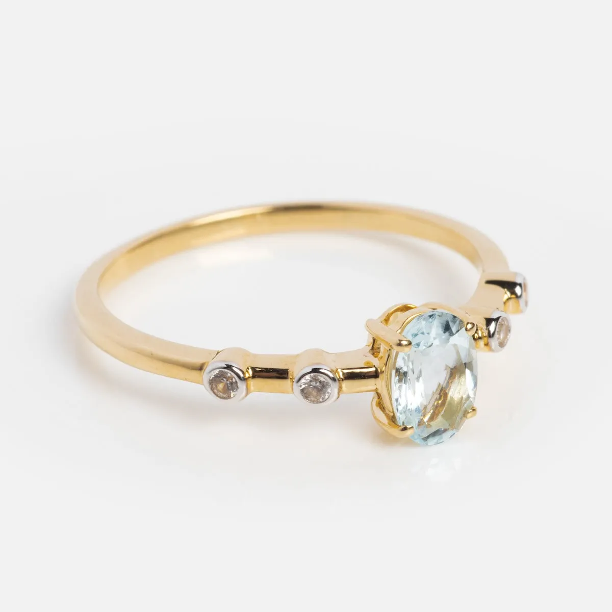 Solid Gold 2024 March Capsule Classic Aquamarine Ring