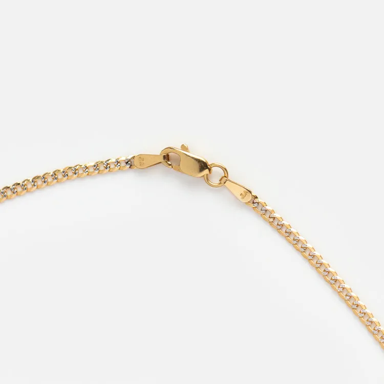 Solid Gold Chain for Charms in White Gold