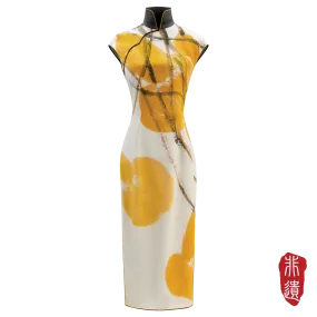 SPARKLE COLLECTION x HKMoA【GOURDS】Masterpiece Collection Haute Couture 100% Silk Cheongsam (Cap Sleeve / Regular Fit) (葫蘆) (齊白石)