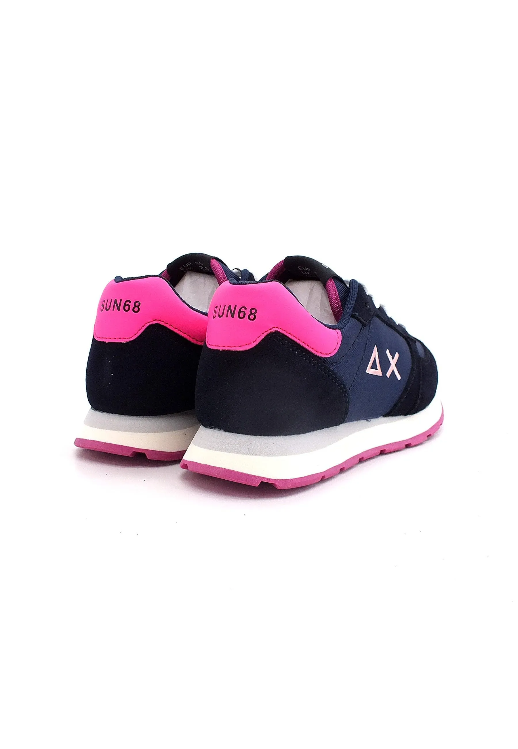 SUN68 Girl's Ally Solid Sneaker Bimbo Navy Blu Z42401T