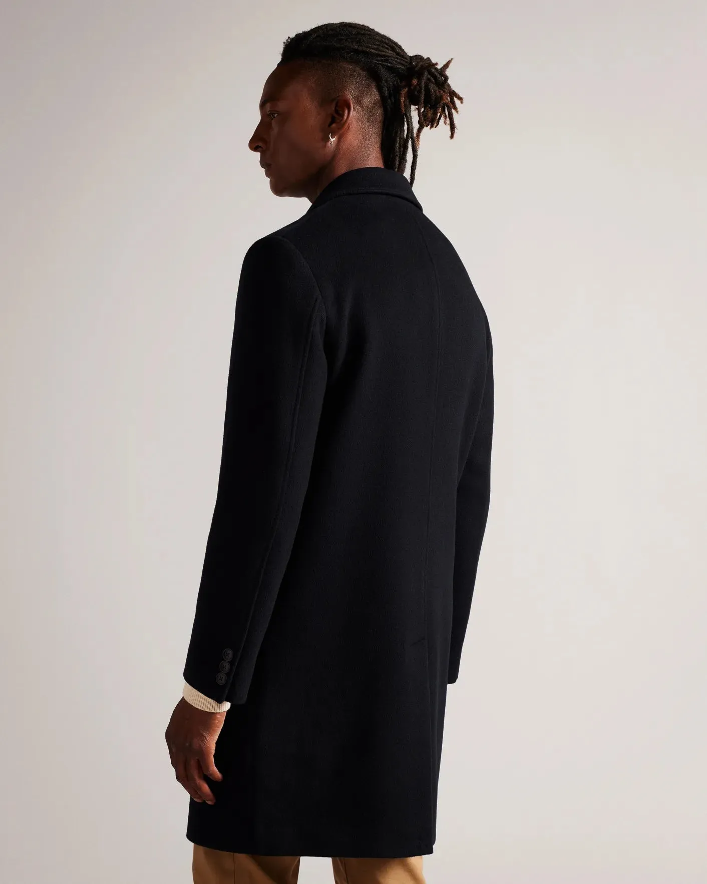 Ted Baker Wool Single Breasted Overcoat