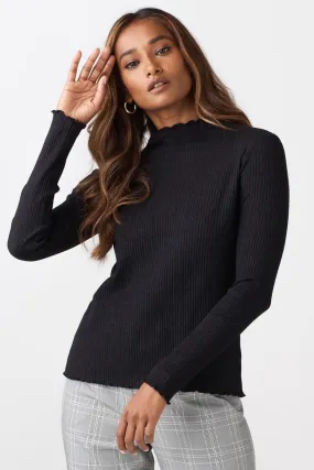 The Ribbed Mockneck Top