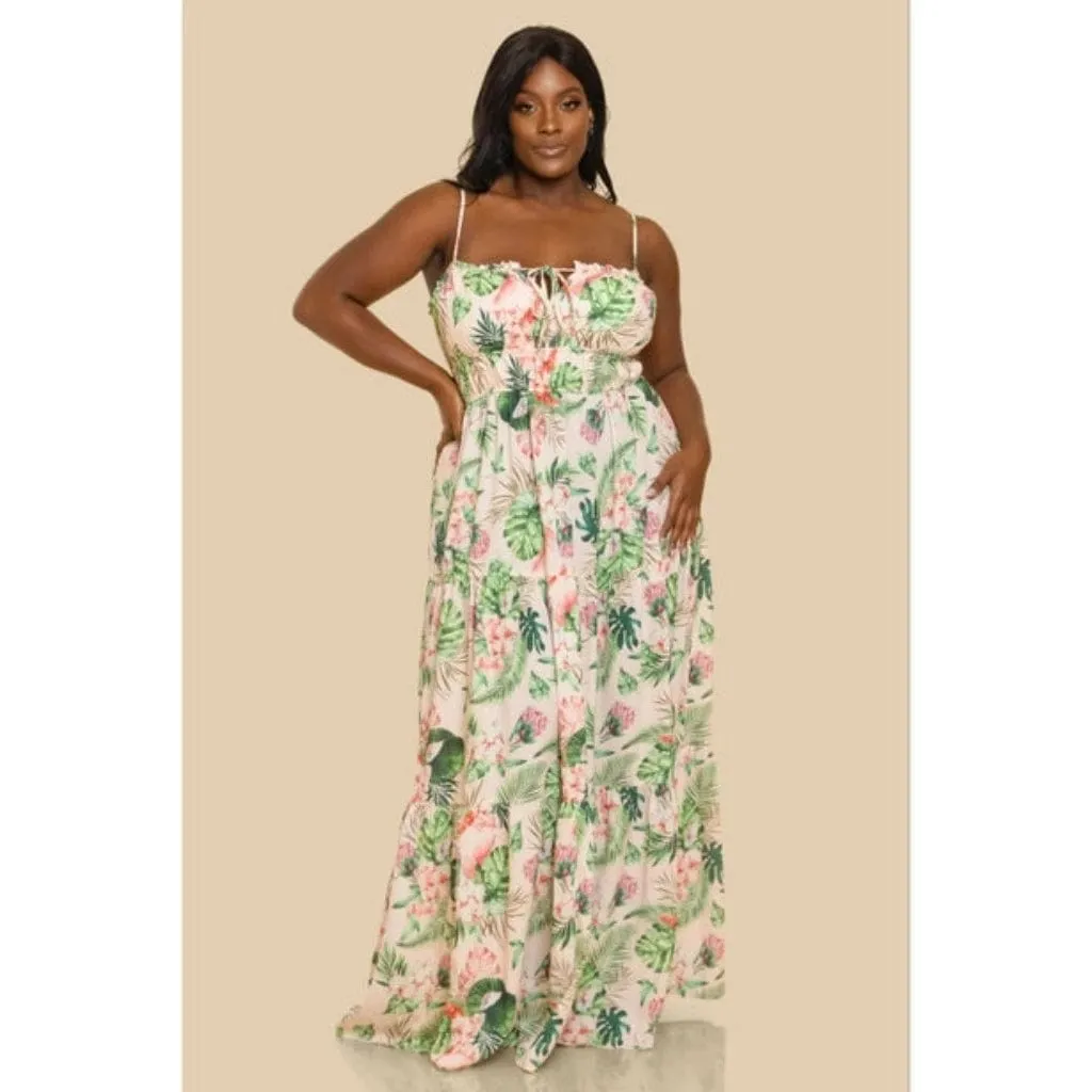 Tropics Maxi Dress Peach